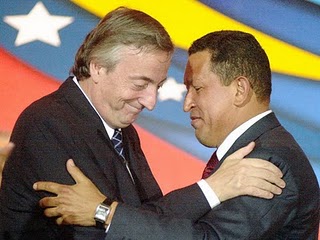 Néstor Kichner y Hugo Chávez