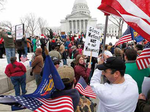 Protestas en Wisconsin