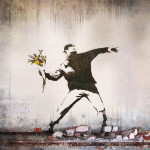 Rage, Flower Thrower, Photo Banksy, Belén, 2005.