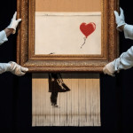 Love is in the bin, de Banksy. Fotografía: Getty Images